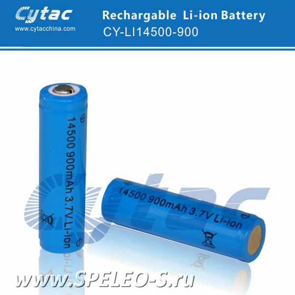 14500 Cytac 900 mAh  Li-ion аккумулятор размера батарейки АА купить цены