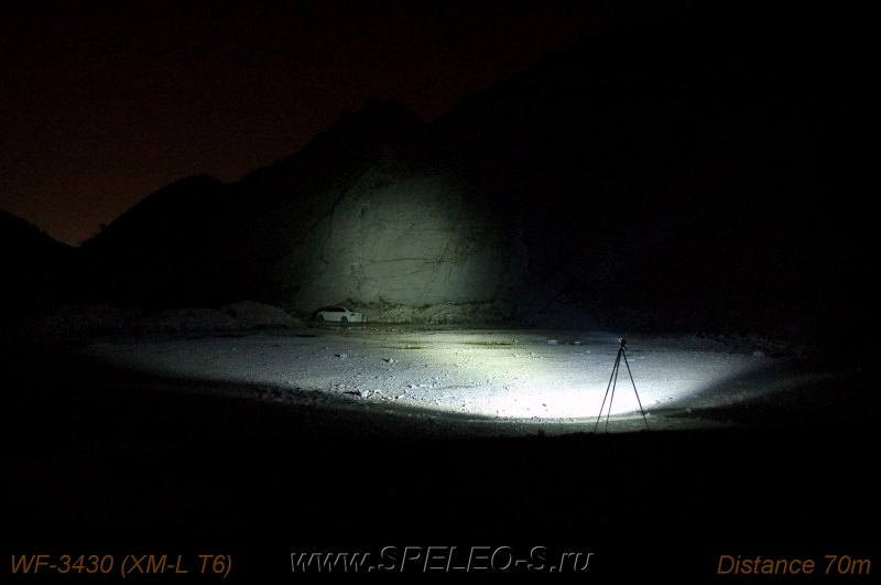Светодиодный фонарь для дайвинга WF-3430 (XM-L T6) 900 lumens бимшоты фото свет тест фонаревка