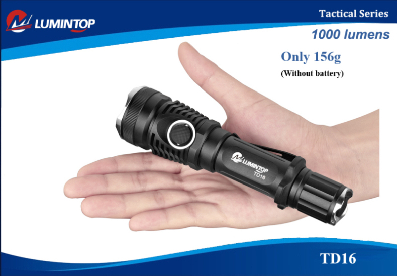 Lumintop TD16 (XM-L2 U2) 1000 lumens Тактический светодиодный фонарь с тёплым светом купить в интернет магазине