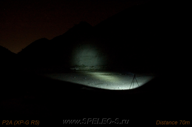 LUMINTOP P2A R5 230 lumens водонепроницаемый поисково-туристический фонарь  свет тест фото фонаревка