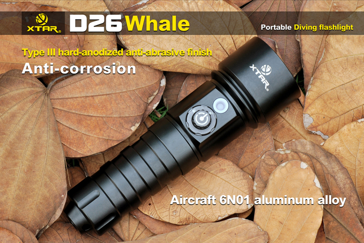 XTAR D26 Whale XM-L U3 1000 lumens  Светодиодный фонарь для дайвинга и подводной охоты форум