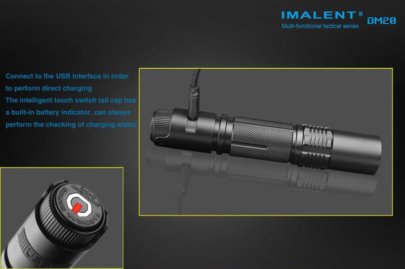 IMALENT DM20 (800 ANSI люмен)  Тактический аккумуляторный фонарь с теплым светом, зарядным устройством и передовым сенсорным управлением форум отзывы тесты
