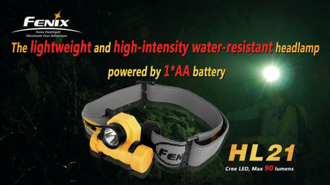 Fenix HL21 (R2) 90 lumens   Налобный светодиодный фонарь