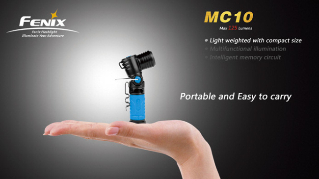 Компактный универсальный фонарь светодиодный Fenix MC10 Anglelight LED, карманный 125 люмен, батарейки и аккумуляторы АА