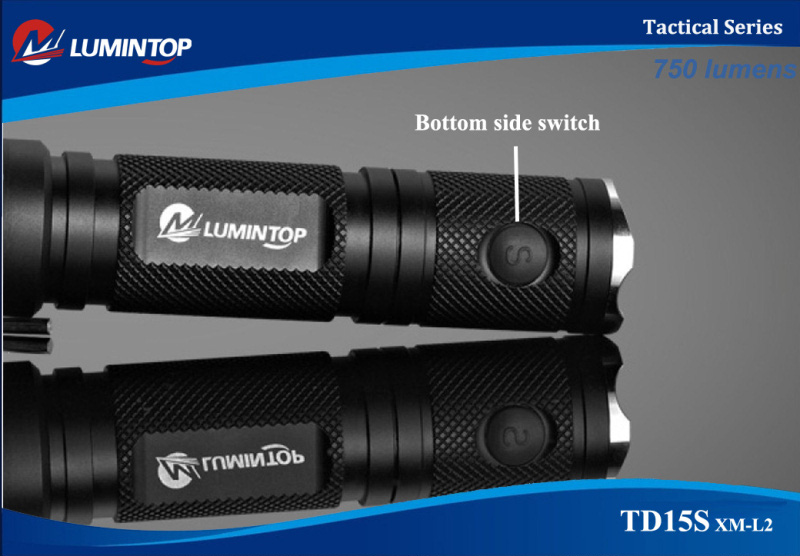 Lumintop TD15S TERMINATOR  (XM-L2 T6)  750 lumens   Новый светодиодный поисково тактический подствольный фонарь обзоры