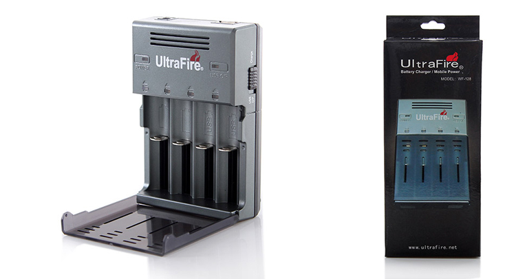 UltraFire WF-128  Четырехканальное высокоскоростное интеллектуальное автоматическое зарядное устройство для Li-ion аккумуляторов