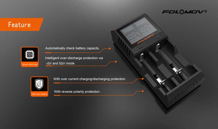 Folomov A2  Интеллектуальное зарядное устройство на 2 канала с регулировкой тока заряда купить в России