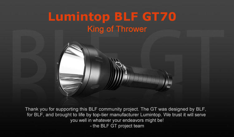 Lumintop BLF GT70 Giggles мощный дальнобойный фонарь прожектор купить в России