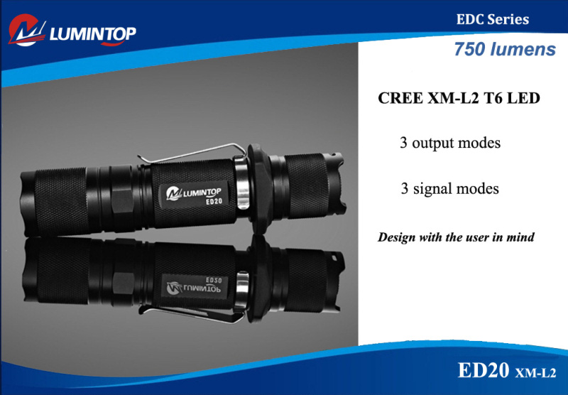 Светодиодные фонари Lumintop ED20 XM-L2 T6  750 lumens 