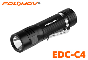 Folomov EDC-C4 (1200 ANSI люмен)  Мощный карманный светодиодный фонарь