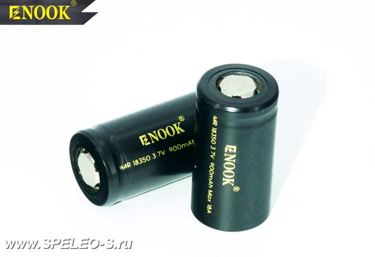 Enook Li-ion IMR 18350 900mAh Высокотоковый литиево-ионный аккумулятор максимальной ёмкости
