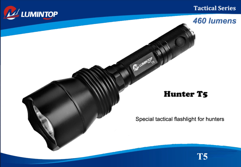 Lumintop Hunter T5 XP-G2 R5 460 lumens Тактический дальнобойный фонарь для охоты с красным и зеленым светодиодами