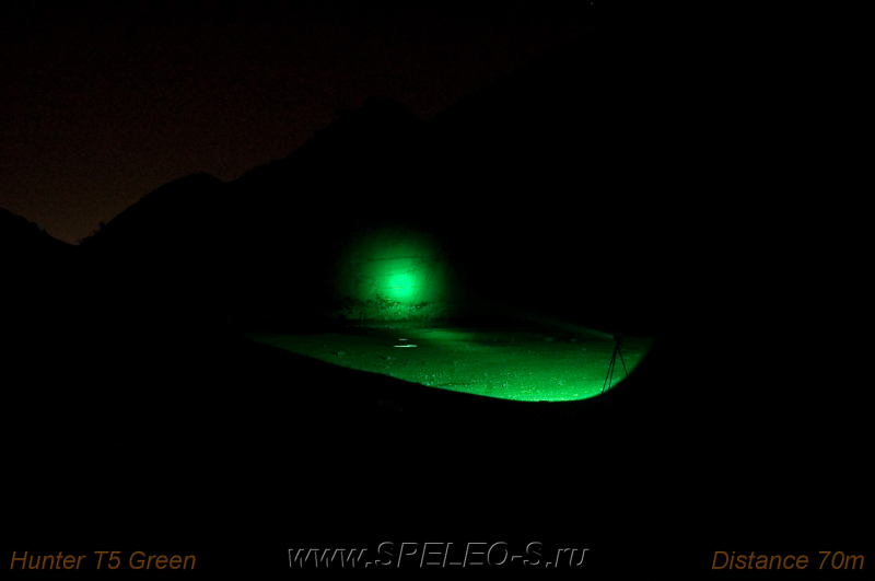 Lumintop Hunter T5 фото тест зеленый свет фонаря