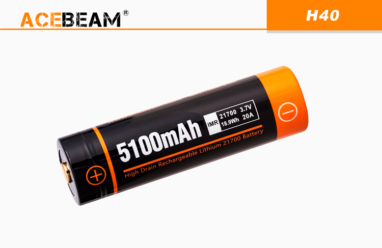 AceBeam IMR 21700 (5100 ANSI люмен)  Высокотоковый защищенный Li-ion аккумулятор