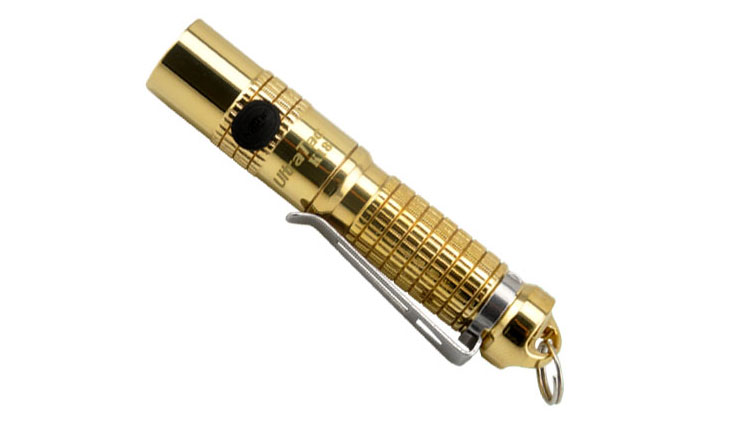 UltraTac K18 Brass (360 ANSI люмен) Самый мощный фонарь-наключник формата ААА