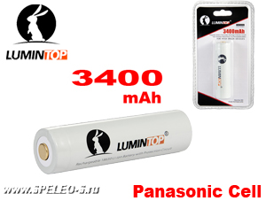 18650 Lumintop (3400mAh) Li-ion защищенный аккумулятор максимальной ёмкости (Panasonic Cell)