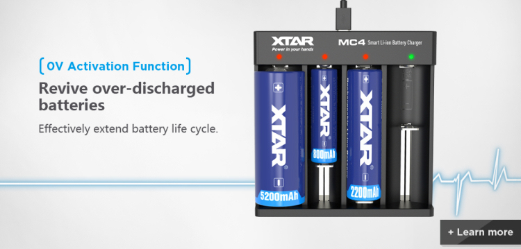 XTAR MC4  Автоматическое зарядное устройство для Li-ion аккумуляторов купить в России