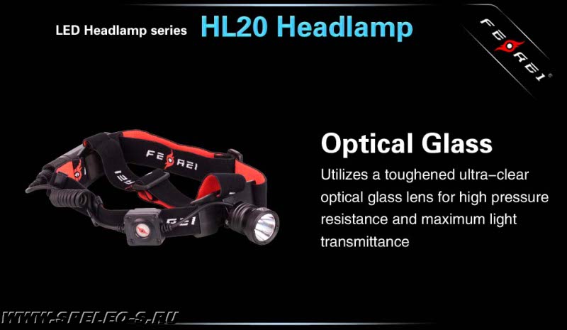 Ferei NEW HL20 Kit v.5 (XM-L2) 650 lumens  Аккумуляторный налобный фонарь с зарядным устройством