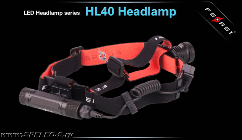 налобный фокусированный фонарь с аккумулятором Ferei HL40 Dark Warrior Kit купить