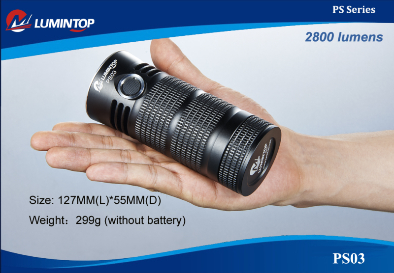 Lumintop PS03 (3x XM-L2 U2) 2800 lumens   Мощный поисковый фонарь-прожектор