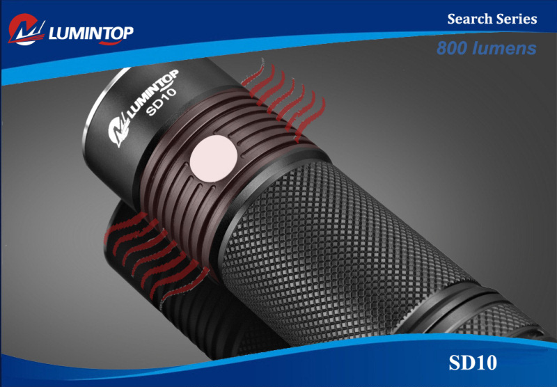 Lumintop SD10 - Мощный поисковый фонарь с широким выбором элементов питания цены