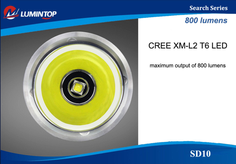 Lumintop SD10 - Мощный поисковый фонарь с широким выбором элементов питания