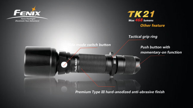 Fenix TK21 XM-L U2 468 lumens  Поисково-тактический фонарь