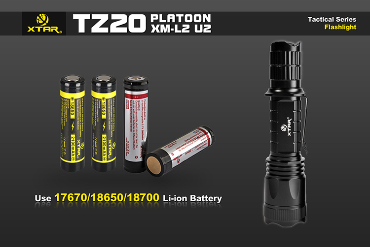 Светодиодный тактический фонарь XTAR TZ20 (XM-L2 U2) 840 lumens  отзывы