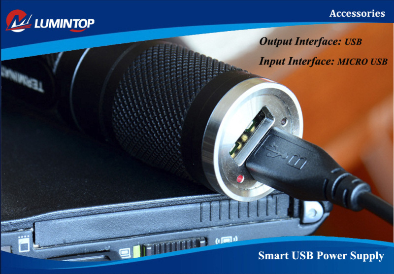 Умный USB-адаптер / зарядное устройство для фонарей Lumintop TD-серии, зарядное устройство для фонаря, зарядное устройство для телефона, USB зарядное устройство