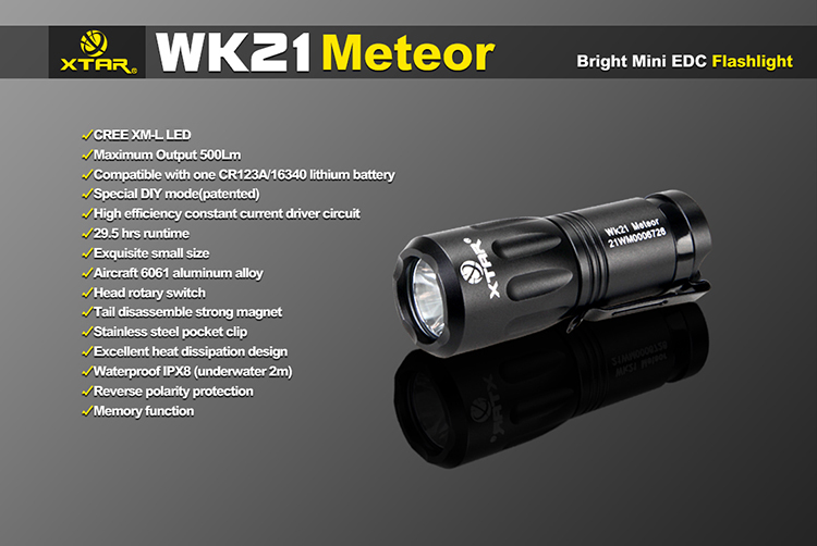 Самый мощный фонарь-наключник XTAR WK21 купить