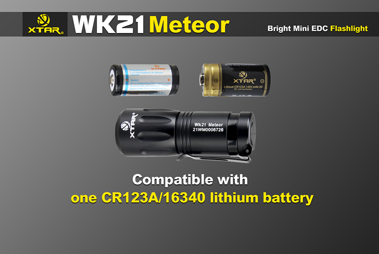XTAR WK21 Meteor (XM-L T6) 500 lumens  Компактный городской светодиодный фонарь