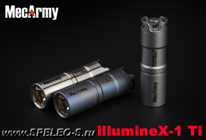 MecArmy illumineX-1 Ti   (130 ANSI люмен)  Аккумуляторный мощный микро-фонарь из титана