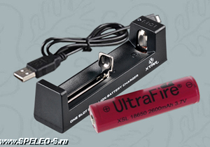 kit-1x18650  Комплект USB зарядного устройства с аккумулятором